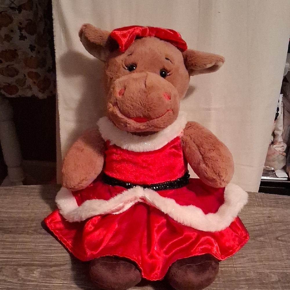 Build-A-Bear Red dress Moose Outfit Plush